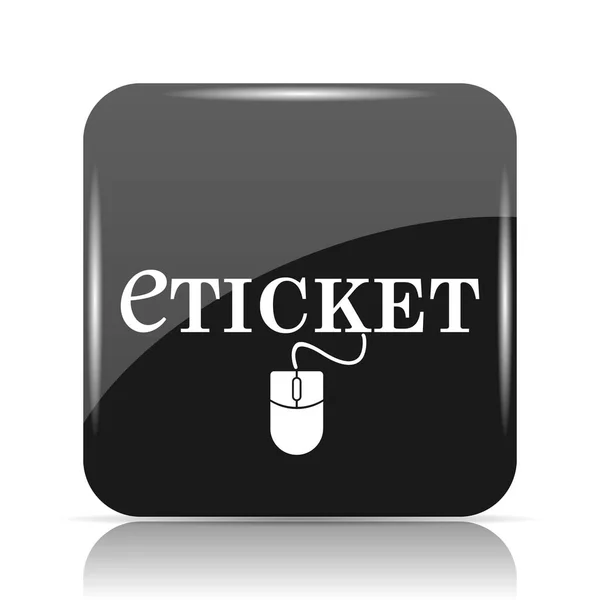 Εικονίδιο Eticket Κουμπί Internet Άσπρο Φόντο — Φωτογραφία Αρχείου