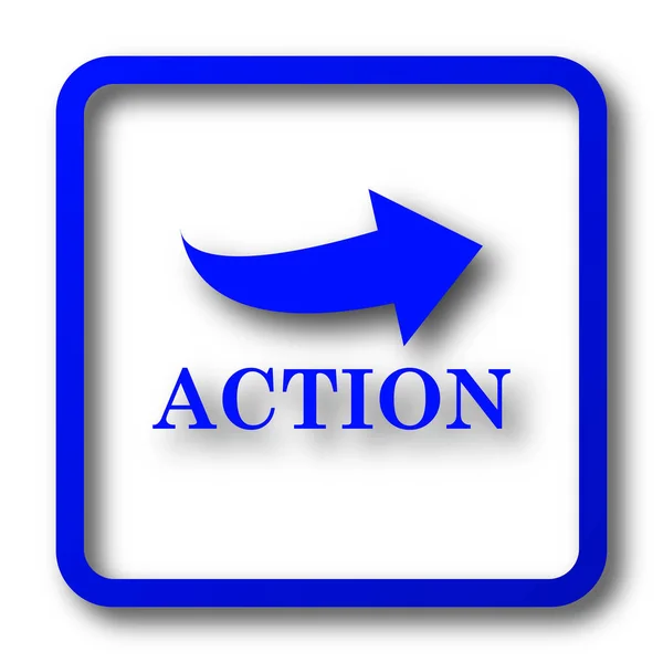 Action Icon Action Website Button White Background — Stock Photo, Image