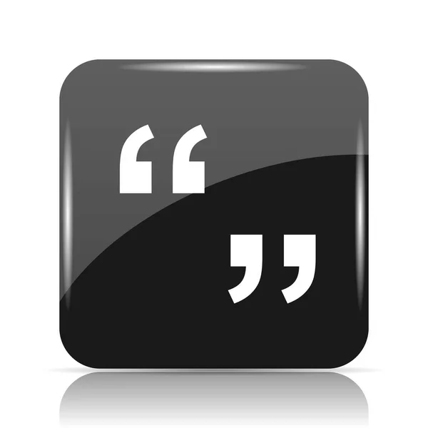 Quotation Marks Icon Internet Button White Background — Stock Photo, Image