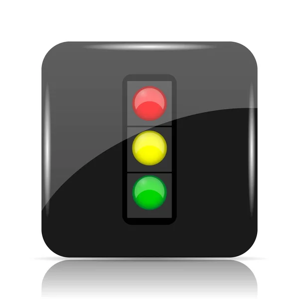 Traffic Light Icon Internet Button White Background — Stock Photo, Image