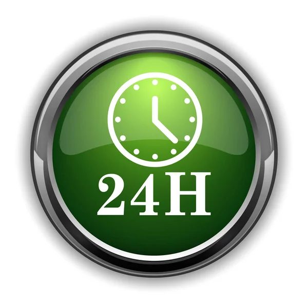 Icono Del Reloj 24H 24H Botón Del Sitio Web Reloj — Foto de Stock