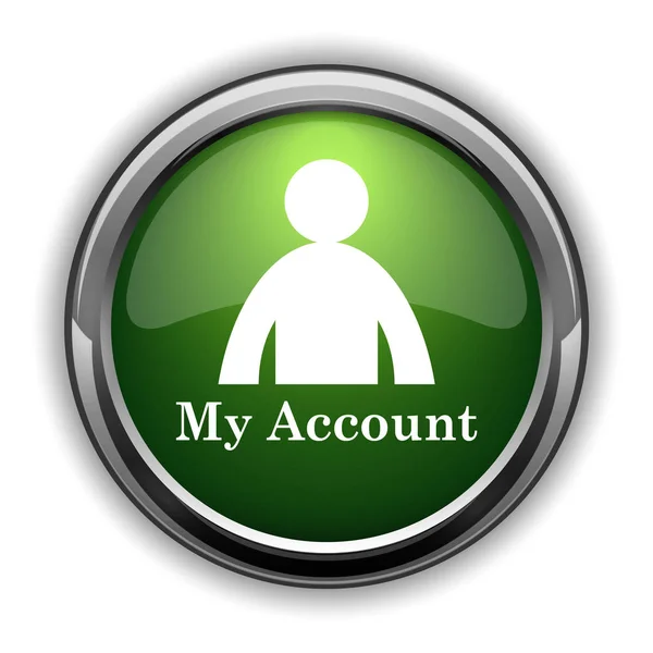 Mijn Account Pictogram Mijn Account Website Knop Witte Achtergrond — Stockfoto