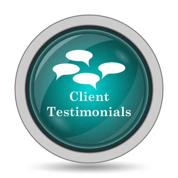 Client Testimonials Icon Website Button White Background — Stock Photo, Image