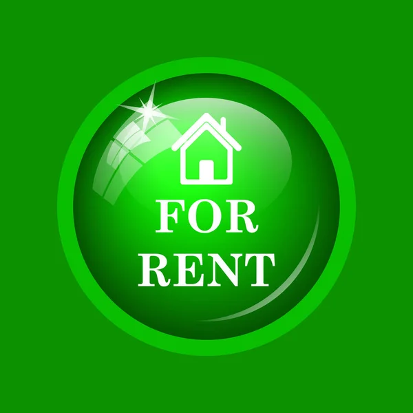 Rent Icon Internet Button Green Background — Stock Photo, Image
