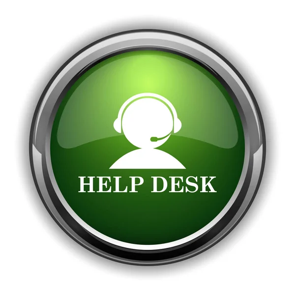 Helpdesk Ikona Tlačítko Webové Stránky Helpdesk Bílém Pozadí — Stock fotografie