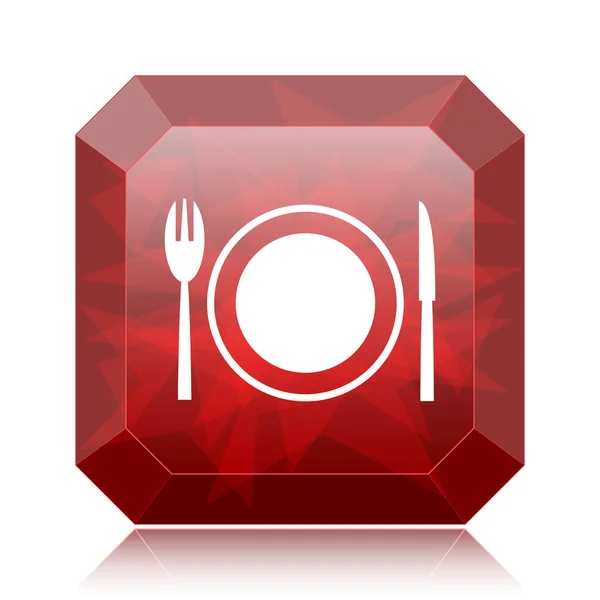 Restoran Kırmızı Kutsal Kişilerin Resmi Web Sitesi Düğme Beyaz Arka — Stok fotoğraf