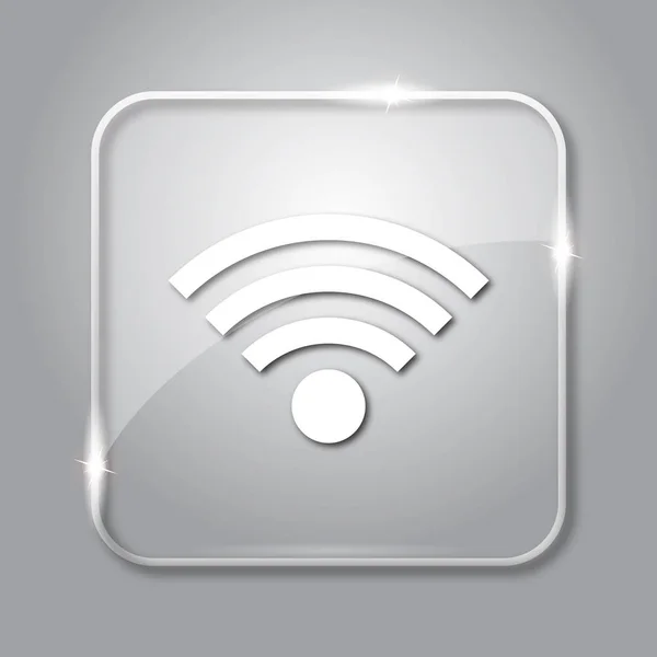 Wireless Sign Icon Transparent Internet Button Grey Background — Stock Photo, Image