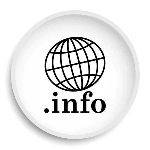 Info Pictogram Internet Knop Witte Achtergrond — Stockfoto