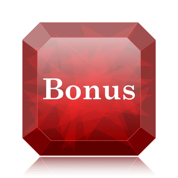 Bonus Kuvake Punainen Verkkosivuilla Painiketta Valkoisella Taustalla — kuvapankkivalokuva