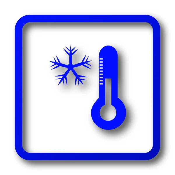 Schneeflocke Mit Thermometer Symbol Schneeflocke Mit Thermometer Website Taste Auf — Stockfoto