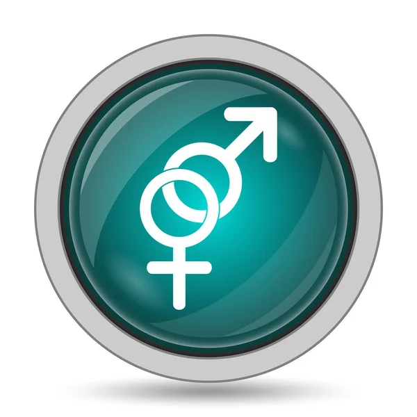 セックスのアイコン 白い背景の上のウェブサイトのボタン — ストック写真