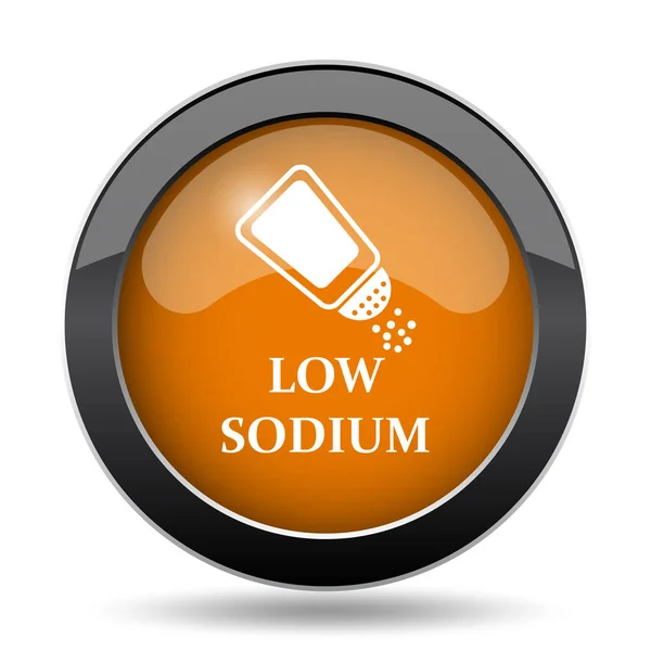 Icône Faible Sodium Bouton Site Web Faible Sodium Sur Fond — Photo