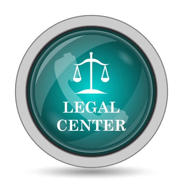 Icono Del Centro Legal Botón Del Sitio Web Sobre Fondo — Foto de Stock
