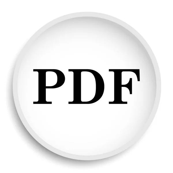 Pdf Ikonra Pdf Website Gomb Fehér Háttér — Stock Fotó