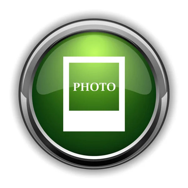 Fotopictogram Foto Website Knop Witte Achtergrond — Stockfoto