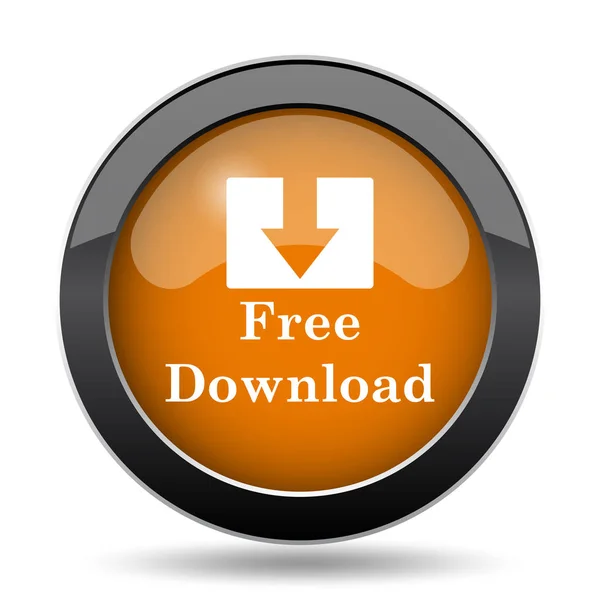 Иконка Бесплатной Загрузки Кнопка Бесплатной Загрузки Веб Сайта Белом Фоне — стоковое фото