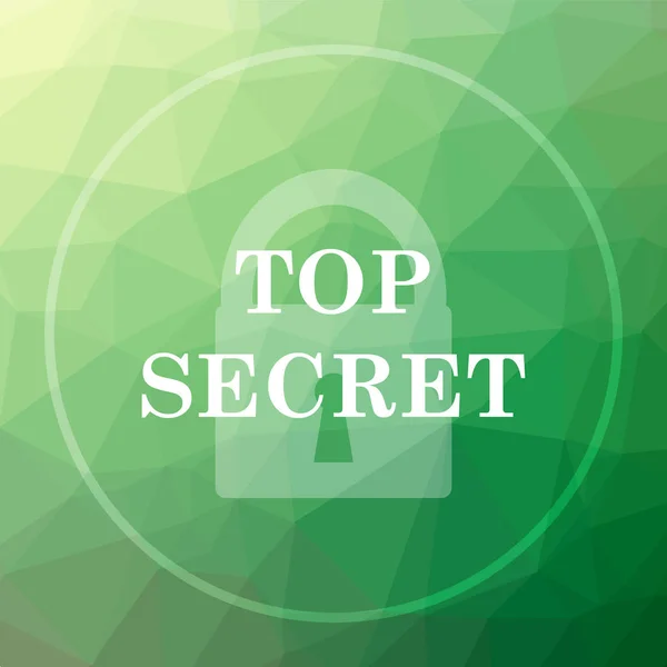Верхня Секретна Піктограма Кнопка Верхнього Секретного Веб Сайту Зеленому Низькому — стокове фото