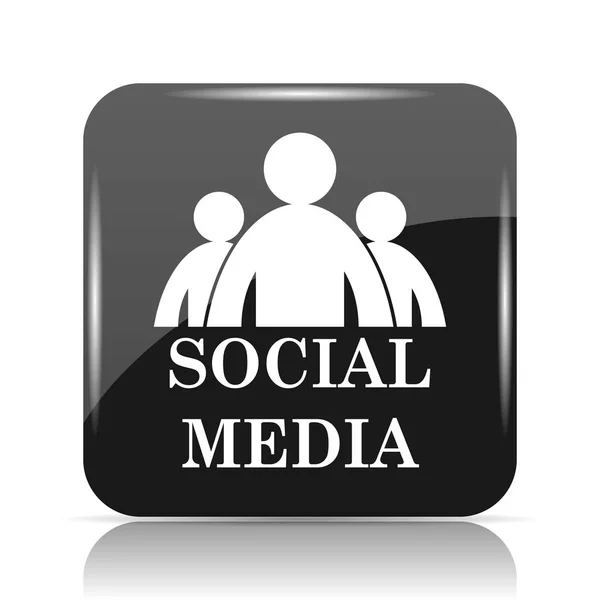 Icona Dei Social Media Pulsante Internet Sfondo Bianco — Foto Stock