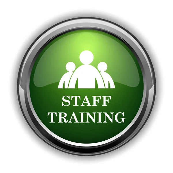 Staff training icon. Staff training website button on white background
