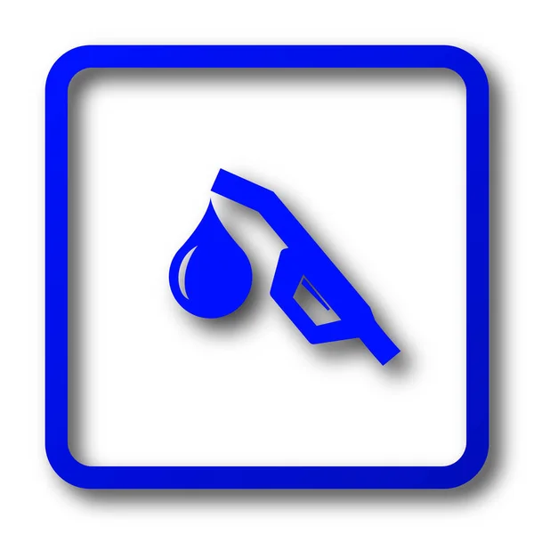 Benzinpumpe Zapfpistole Symbol Benzinpumpe Düse Website Taste Auf Weißem Hintergrund — Stockfoto