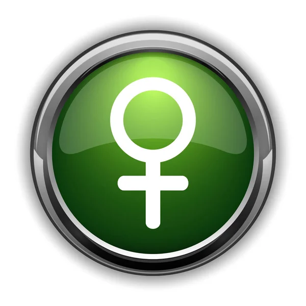 Weibliches Zeichensymbol Weibliche Zeichen Website Taste Auf Weißem Hintergrund — Stockfoto