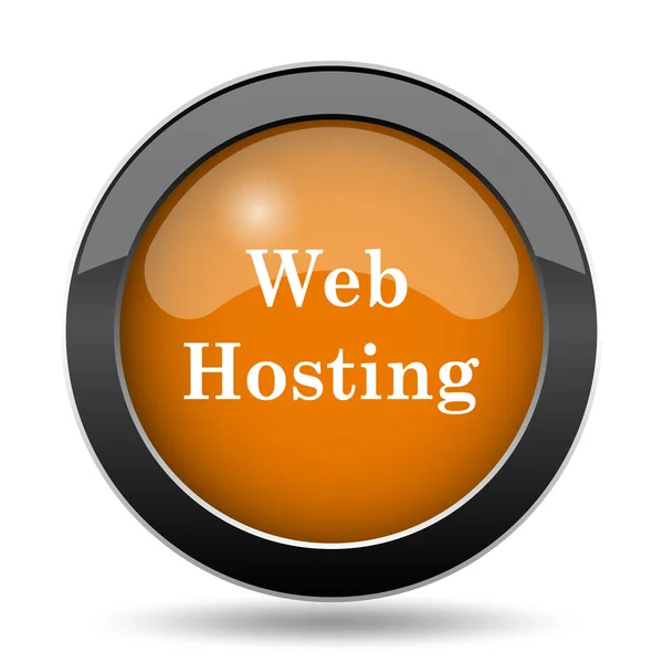 Web Hosting Εικονίδιο Web Hosting Ιστοσελίδα Κουμπί Λευκό Φόντο — Φωτογραφία Αρχείου