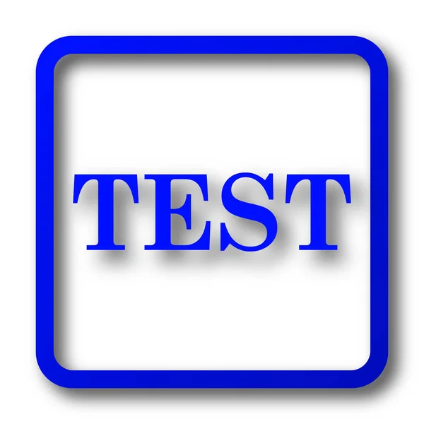 Test Icon Test Website Button White Background — Stock Photo, Image