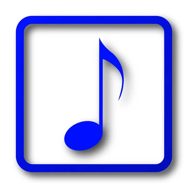Икона Музыкальной Ноты Кнопка Белом Фоне — стоковое фото