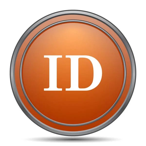 Icono Identificación Botón Naranja Internet Sobre Fondo Blanco —  Fotos de Stock