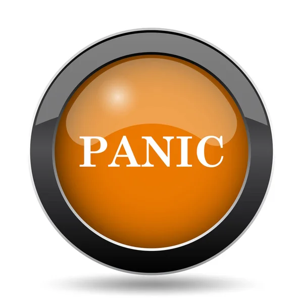 Icono Pánico Botón Sitio Web Pánico Sobre Fondo Blanco —  Fotos de Stock