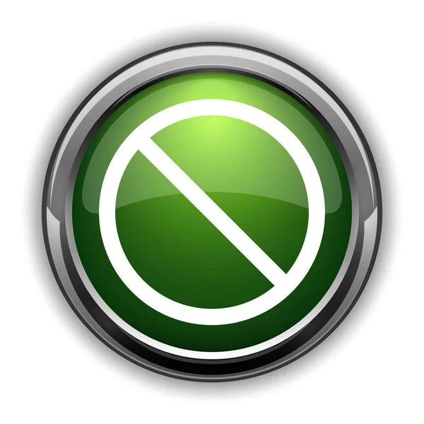 Ícone Proibido Botão Site Proibido Fundo Branco — Fotografia de Stock