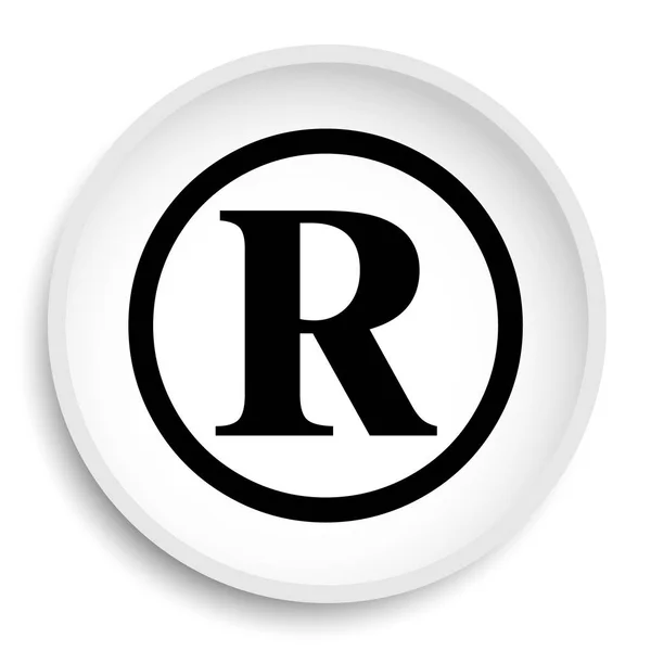 Registered Mark Icon Internet Button White Background — Stock Photo, Image