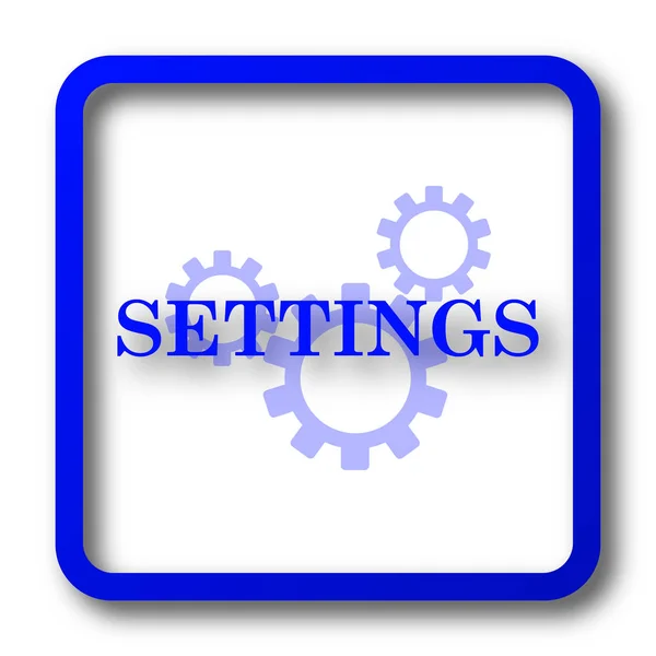 Settings icon. Settings website button on white background.