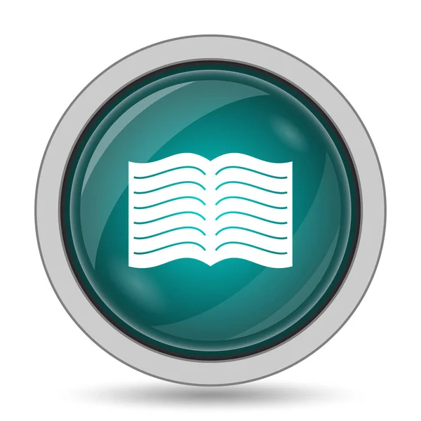 Book icon, website button on white background