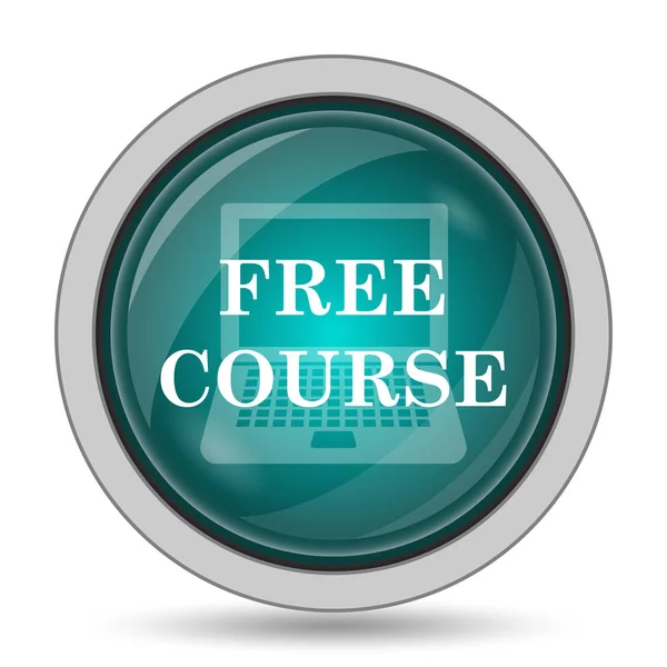 Free Course Icon Website Button White Background — Stock Photo, Image