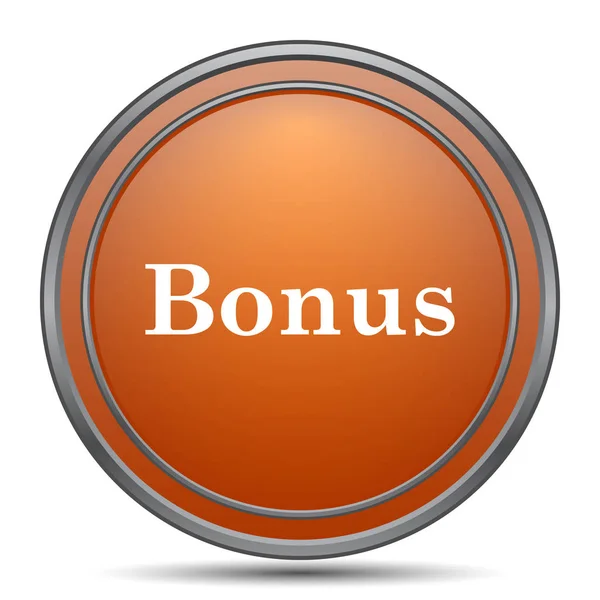 Icône Bonus Bouton Internet Orange Sur Fond Blanc — Photo