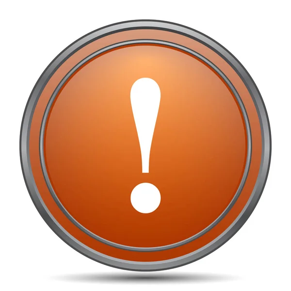 Attention Icon Orange Internet Button White Background — Stock Photo, Image