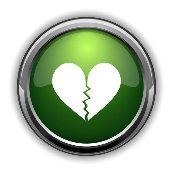 Gebrochenes Herz Broken Heart Website Taste Auf Weißem Hintergrund — Stockfoto