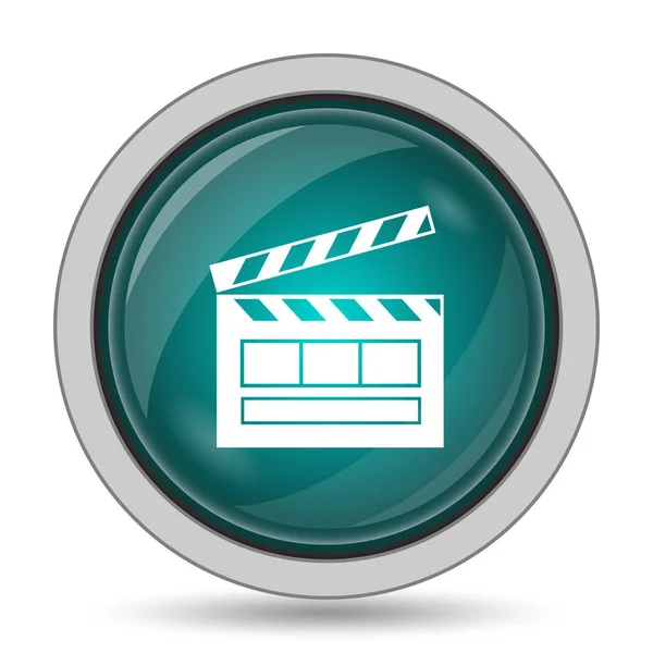 Movie icon, website button on white background