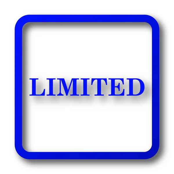 Limited Icon Limited Website Button White Background — Stock Photo, Image