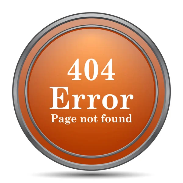 Icône Erreur 404 Bouton Internet Orange Sur Fond Blanc — Photo