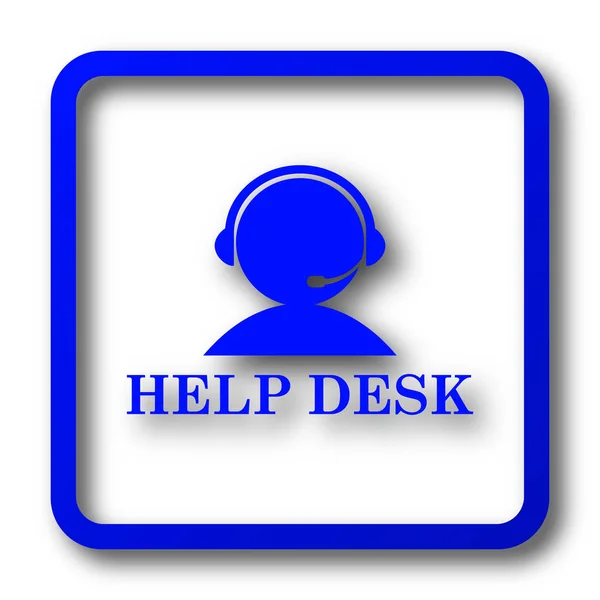 Ícone Secretária Helpdesk Botão Site Fundo Branco — Fotografia de Stock