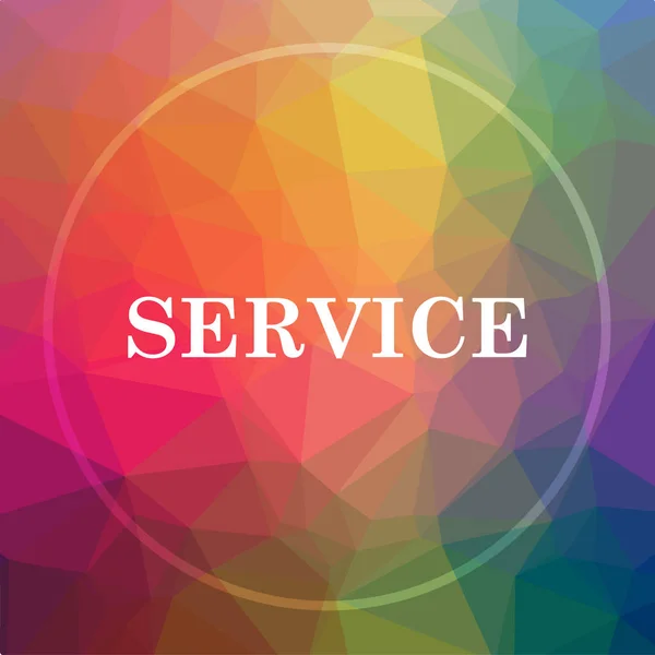 Service Symbol Service Website Taste Auf Low Poly Hintergrund — Stockfoto