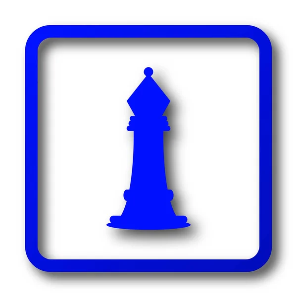 象棋图标 在白色背景下的国际象棋网站按钮 — 图库照片