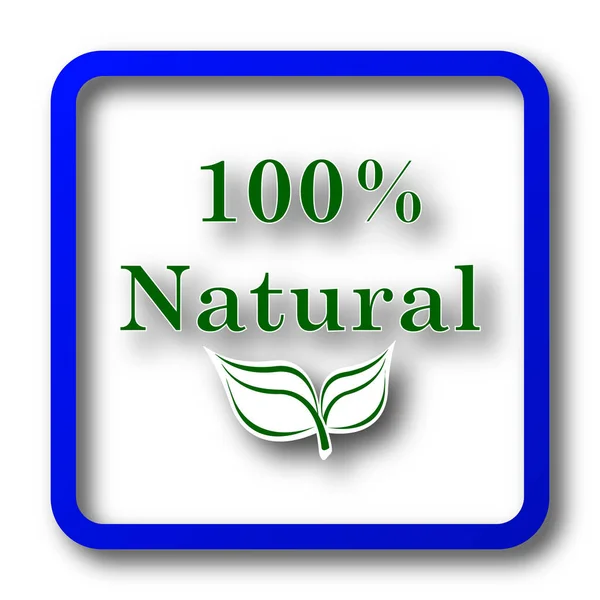 Icono 100 Natural Botón Sitio Web 100 Natural Sobre Fondo —  Fotos de Stock