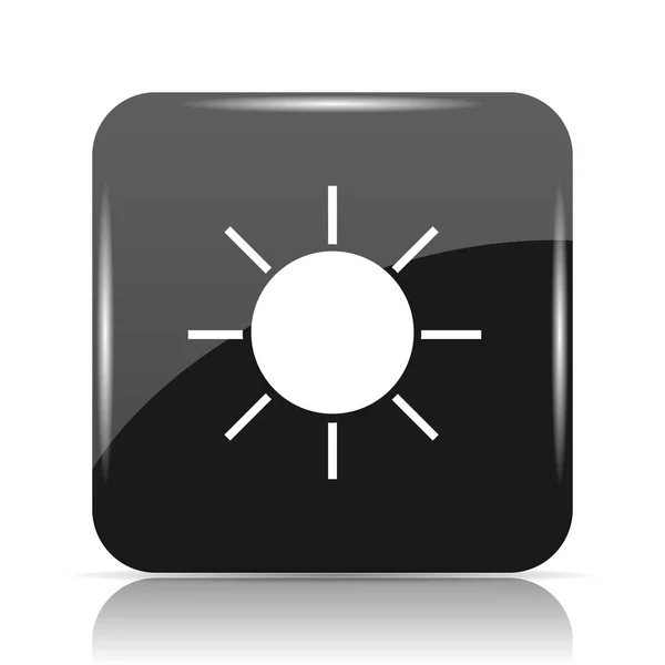Ícone Solar Botão Internet Fundo Branco — Fotografia de Stock