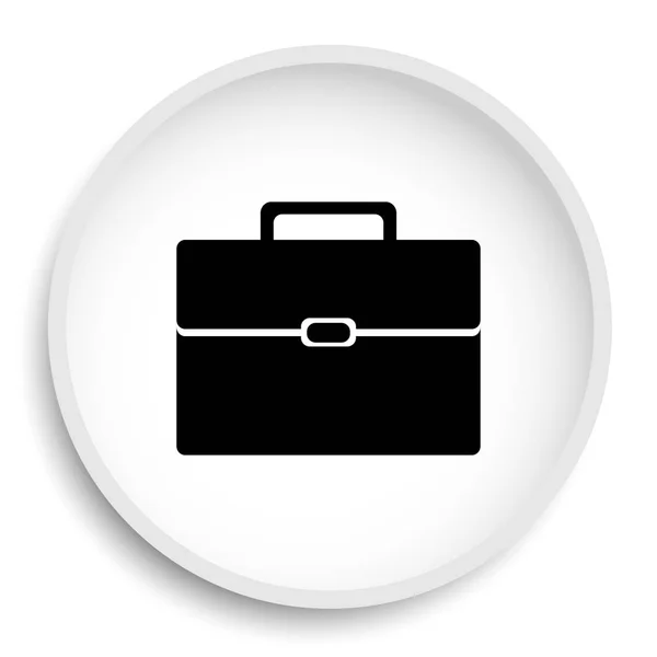 ブリーフケース アイコン 白い背景のウェブサイトのボタンをブリーフケース — ストック写真