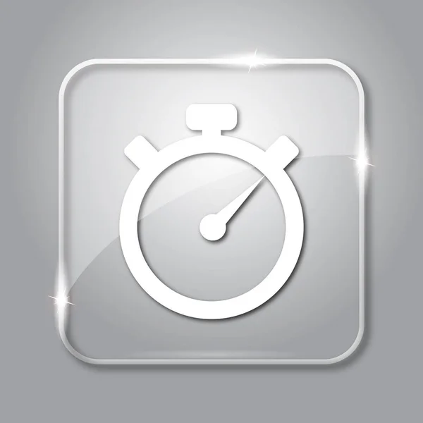 Timer Icon Transparent Internet Button Grey Background — Stock Photo, Image