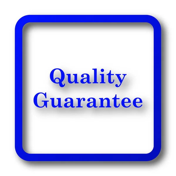 Ícone Garantia Qualidade Garantia Qualidade Botão Site Fundo Branco — Fotografia de Stock