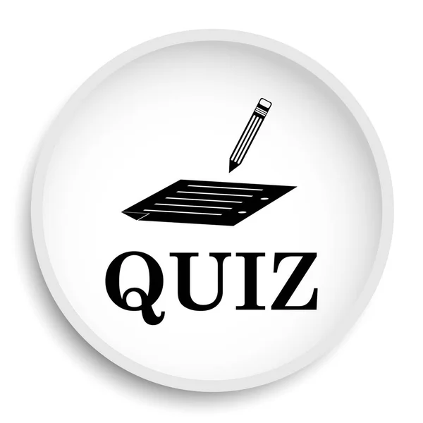 Icono Del Concurso Quiz Botón Del Sitio Web Sobre Fondo — Foto de Stock